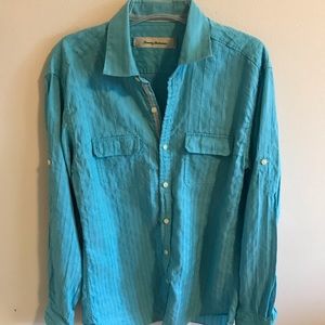 Tommy Bahama button down (Aqua)